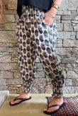 Daughter Of Ibiza Indira Shirring Cuff Pant Black & Earth 